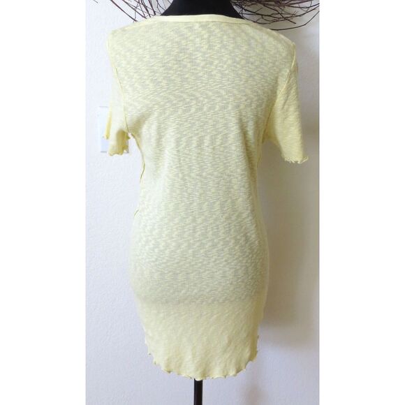 Stone Flowers Women's Knit Tunic Top Butter Yellow Medium EUC - Picture 7 of 10